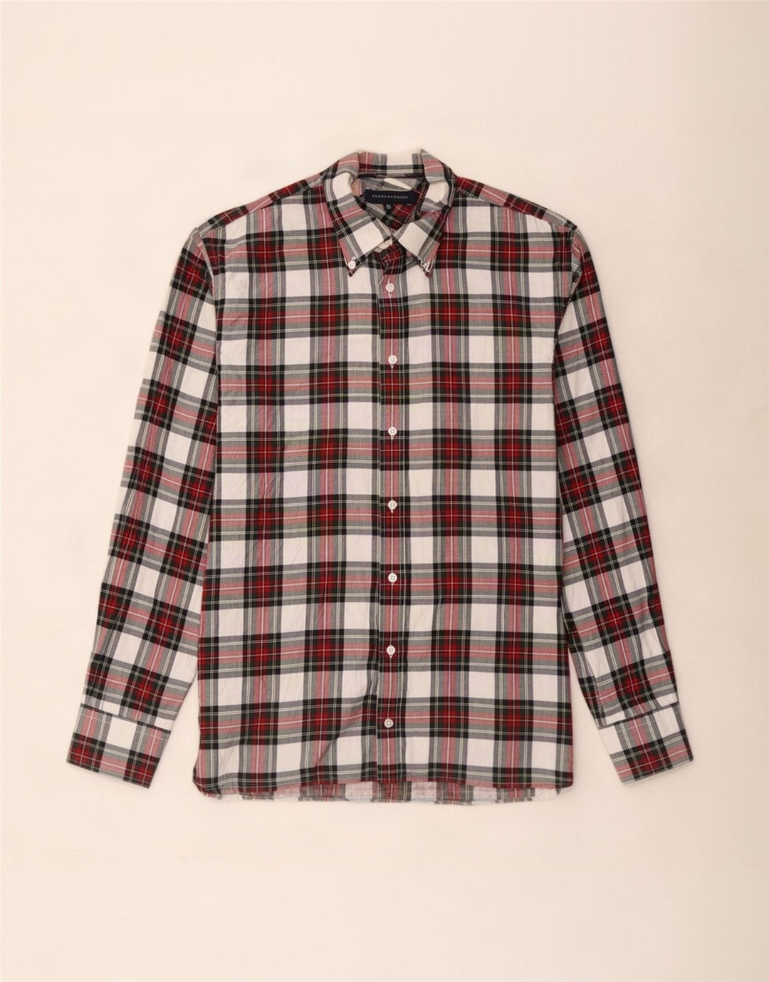 Tommy Hilfiger Mens Flannel Shirt XL Red Check Cotton