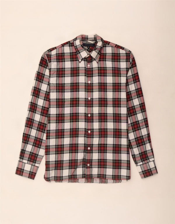 Tommy Hilfiger Mens Flannel Shirt XL Red Check Cotton