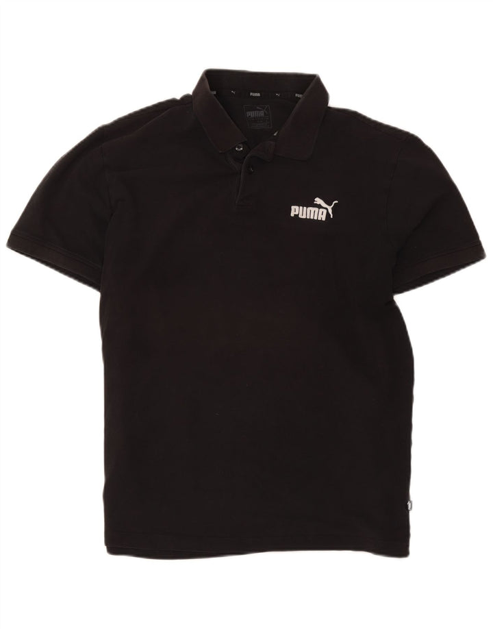 Puma Mens Polo Shirt Large Black Cotton