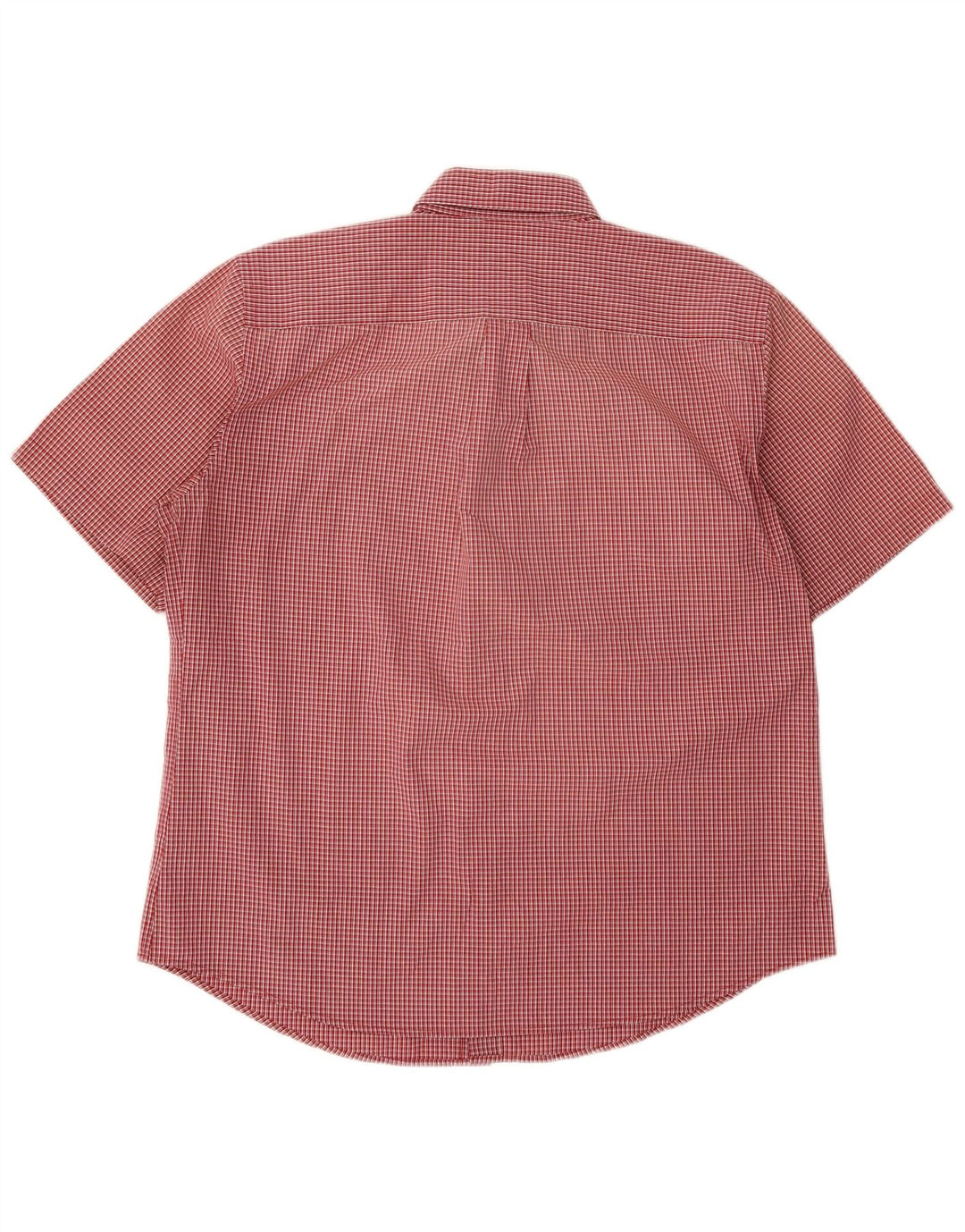 Dockers Mens Short Sleeve Regular Fit Shirt Size 16 1/2 Large Red Cotton