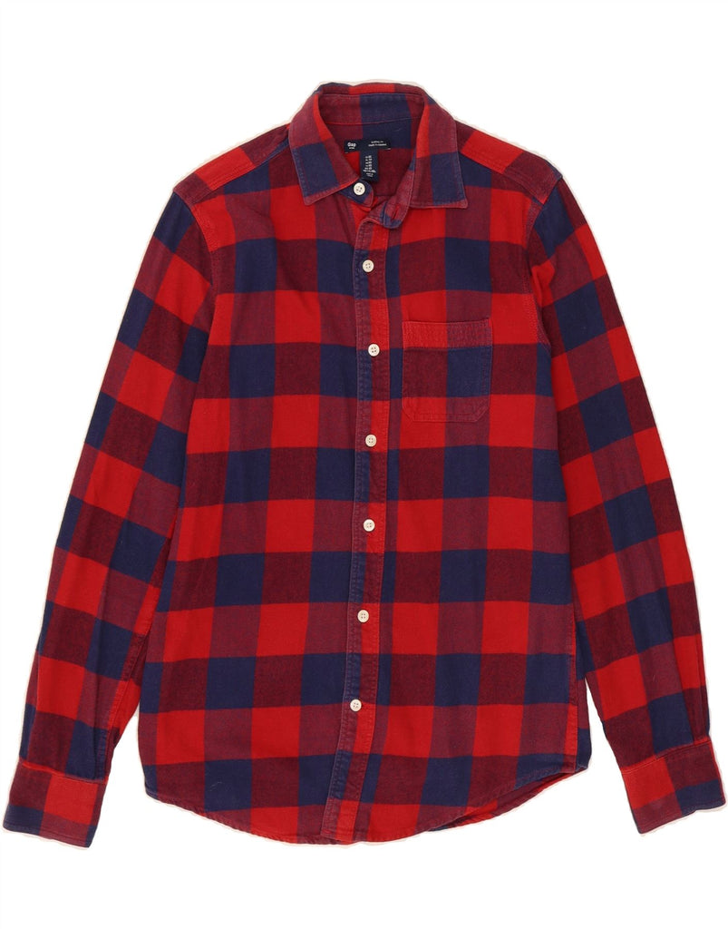 GAP Mens Classic Fit Flannel Shirt XS Red Check Cotton Vintage Gap and Second-Hand Gap from Messina Hembry 