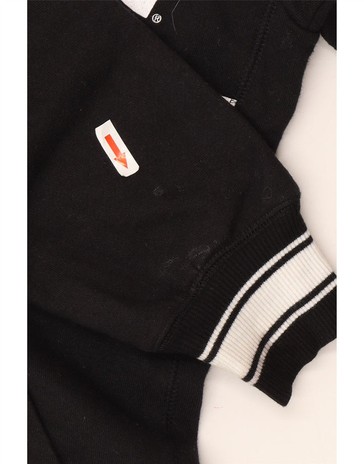 Starter Mens Graphic Zip Hoodie Sweater Small Black Cotton
