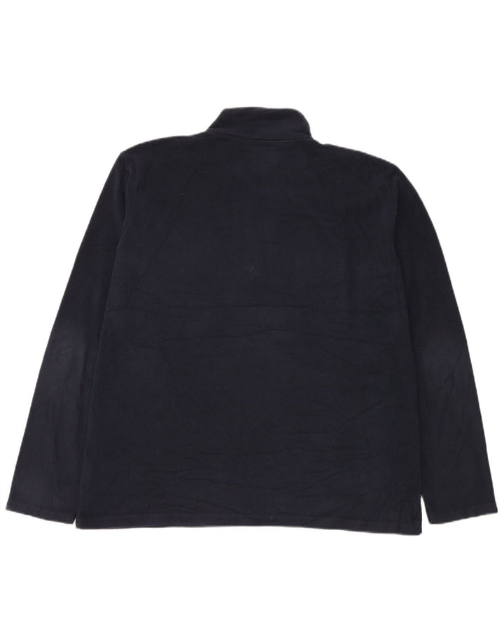 Mountain Warehouse Mens Zip Neck Fleece Jumper Large Navy Blue Polyester