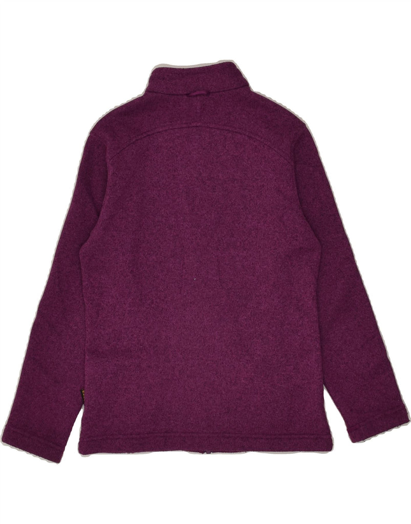 JACK WOLFSKIN Girls Cardigan Sweater 10-11 Years Purple Polyester | Vintage Jack Wolfskin | Thrift | Second-Hand Jack Wolfskin | Used Clothing | Messina Hembry 