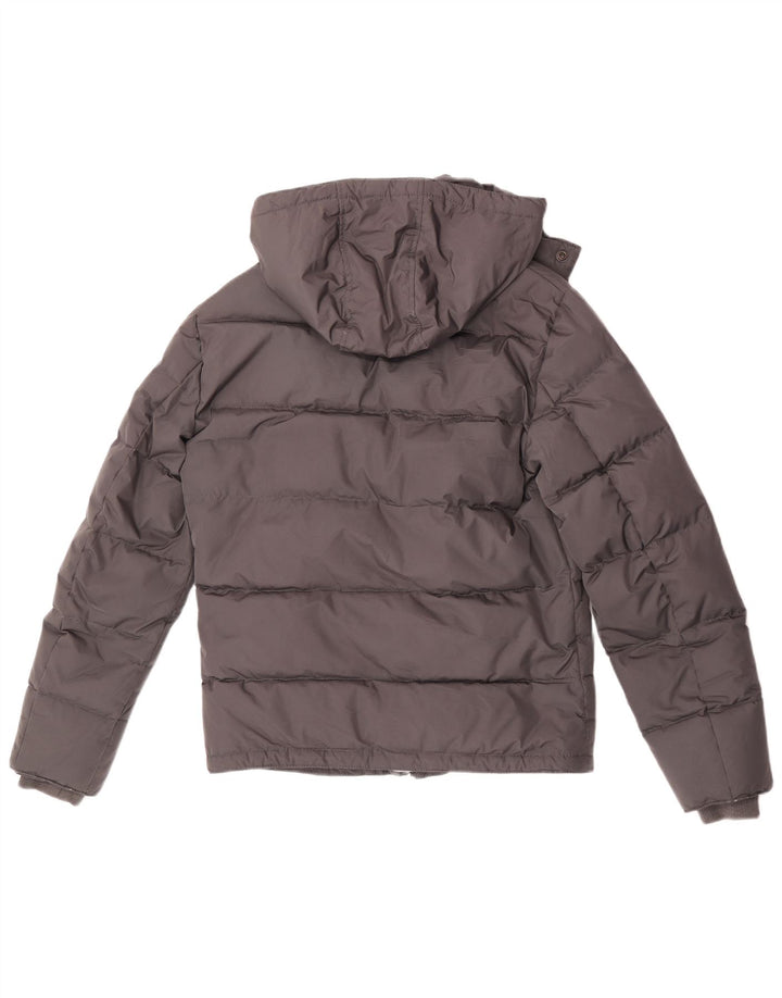 Sisley Mens Hooded Padded Jacket UK 36 Small Grey Polyester