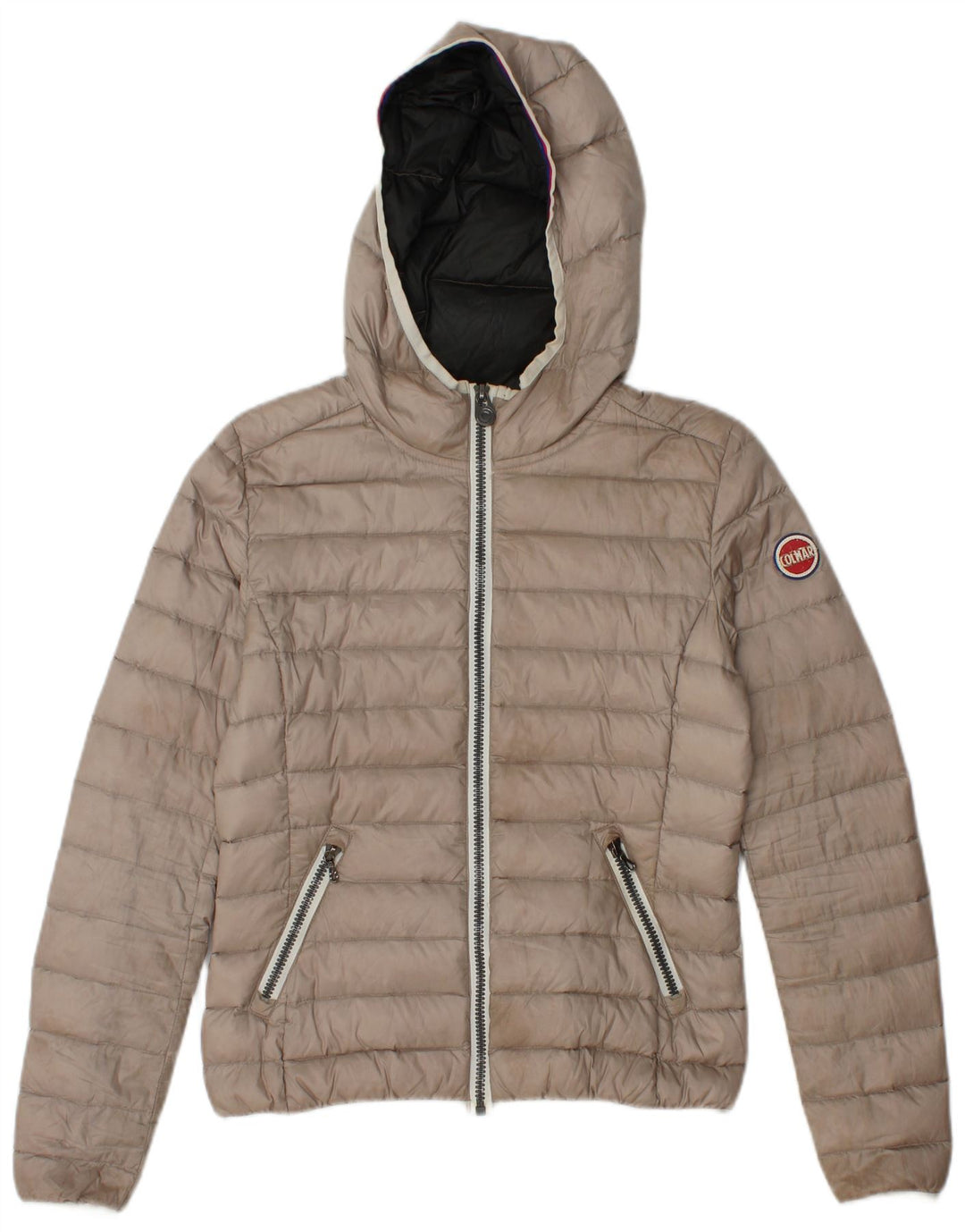 Colmar Womens Hooded Padded Jacket IT 40 Small Beige