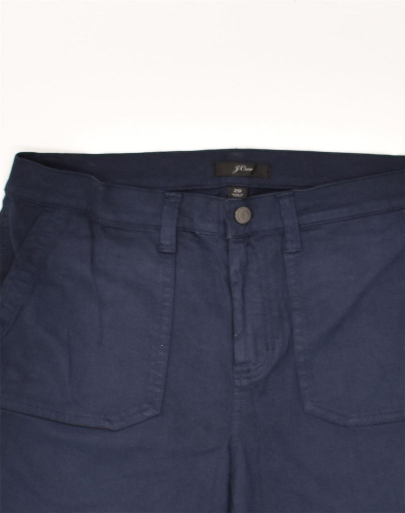 J. CREW Womens Straight Chino Trousers W29 L27 Navy Blue Cotton | Vintage J. Crew | Thrift | Second-Hand J. Crew | Used Clothing | Messina Hembry 