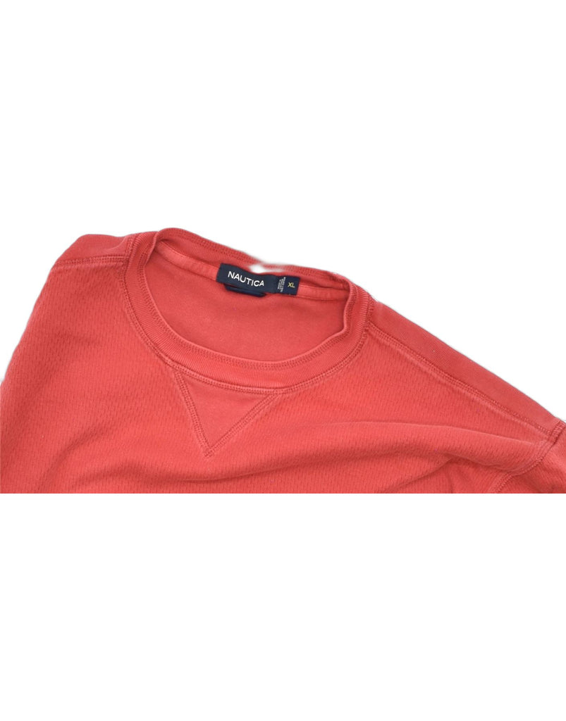 NAUTICA Mens Sweatshirt Jumper XL Red Cotton | Vintage | Thrift | Second-Hand | Used Clothing | Messina Hembry 