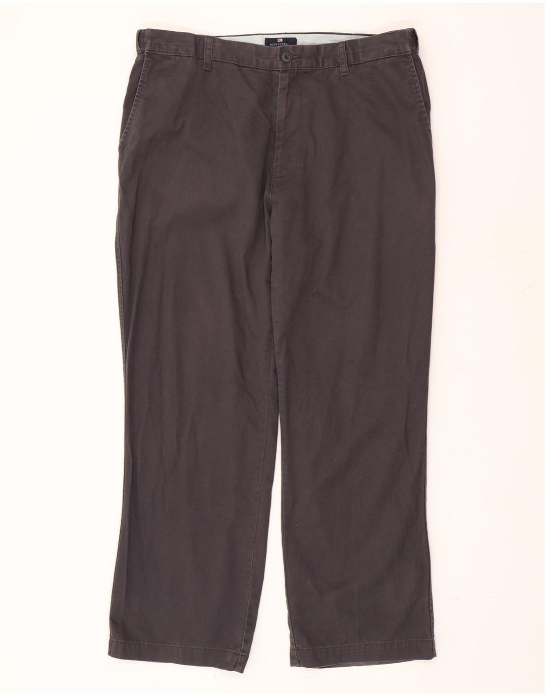MARKS & SPENCER Mens Blue Harbour Straight Chino Trousers W36 L29 Grey