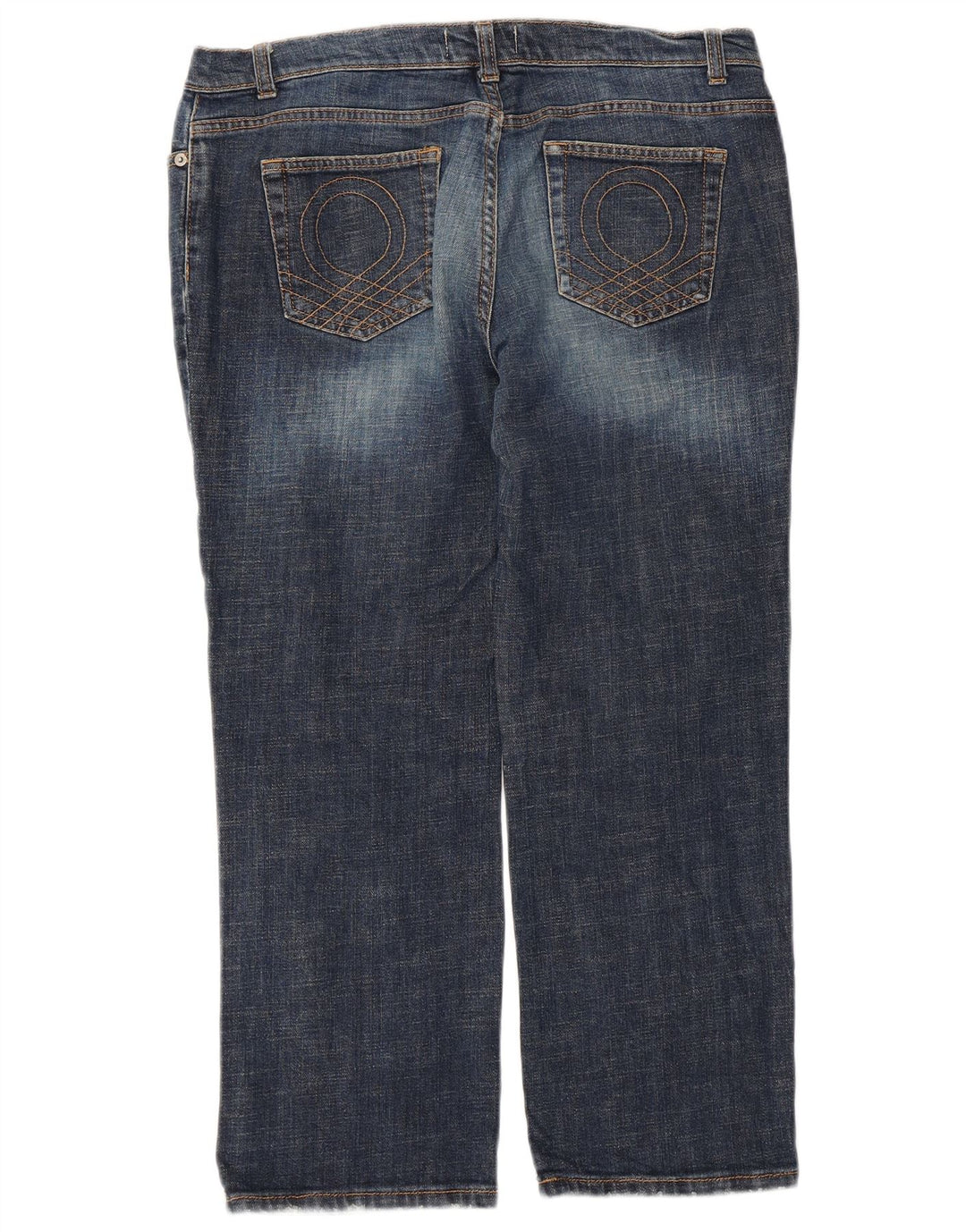 Benetton Womens Cropped Jeans W34 L25 Blue