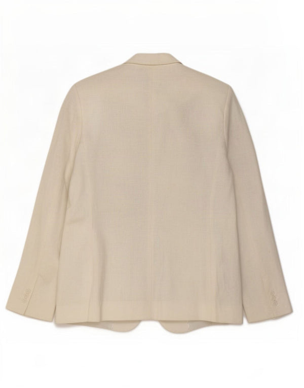 Marks & Spencer Womens 1 Button Blazer Jacket UK 14 Large White