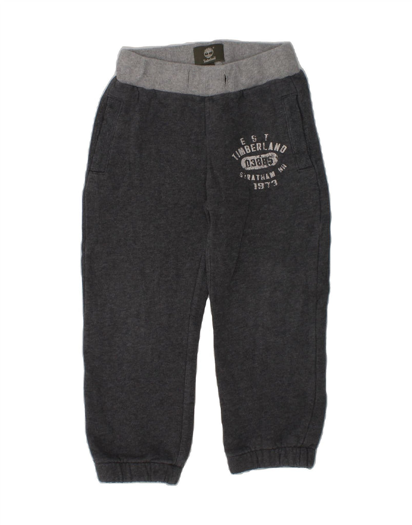 TIMBERLAND Boys Graphic Tracksuit Trousers Joggers 3-4 Years Grey | Vintage Timberland | Thrift | Second-Hand Timberland | Used Clothing | Messina Hembry 