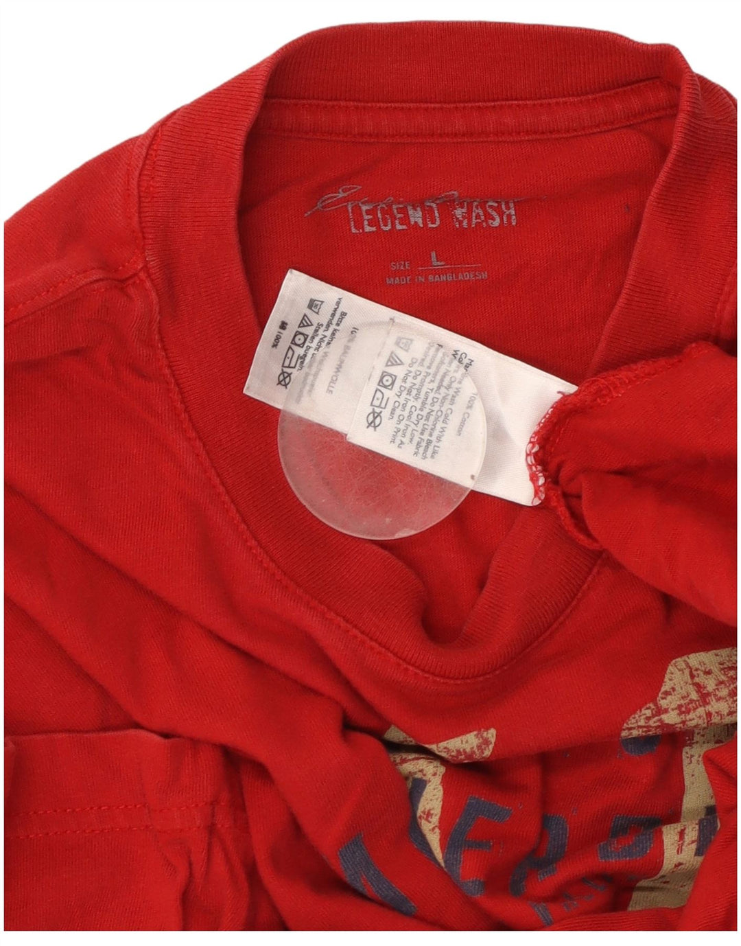 EDDIE BAUER Mens Graphic T-Shirt Top Large Red Cotton