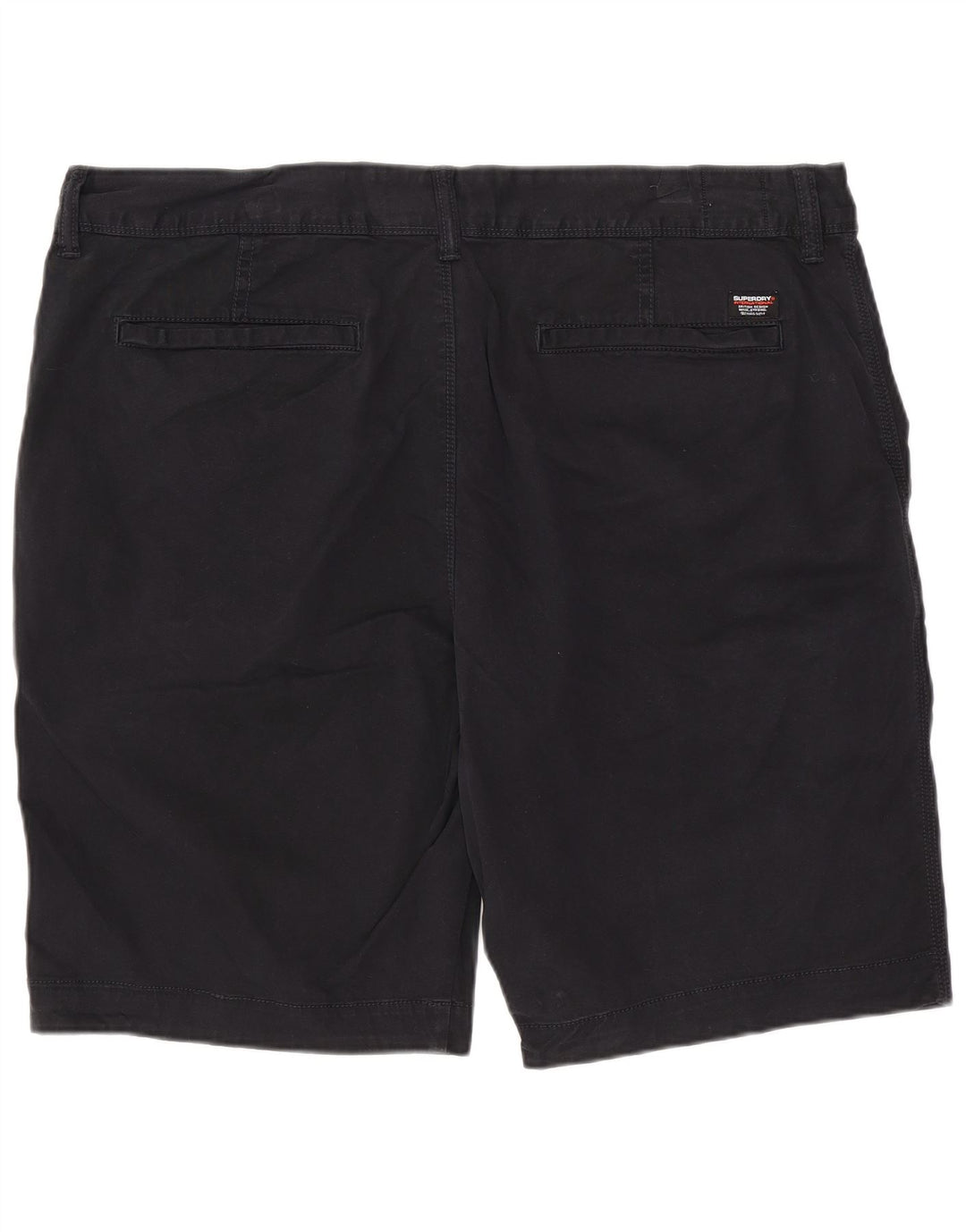 SUPERDRY Mens Slim Fit Chino Shorts W36 Large Black Cotton