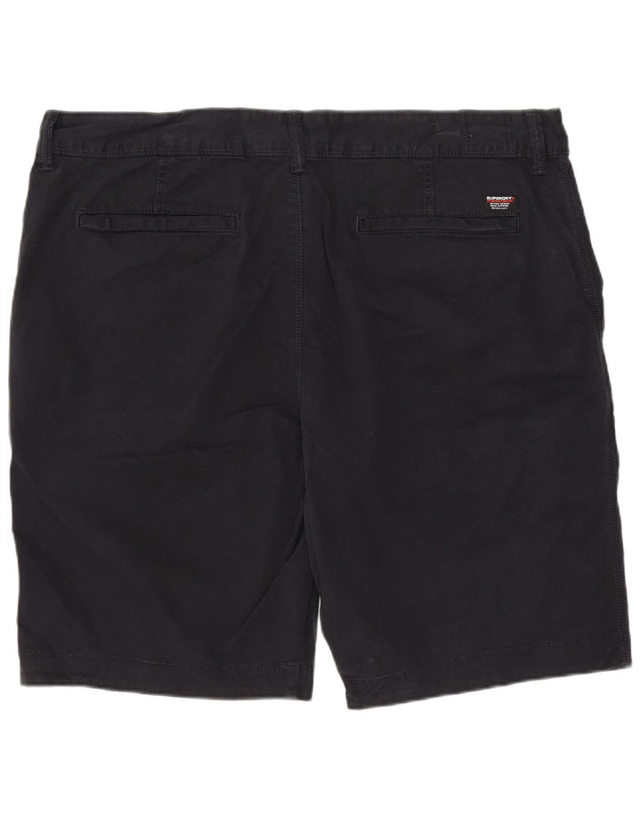 SUPERDRY Mens Slim Fit Chino Shorts W36 Large Black Cotton