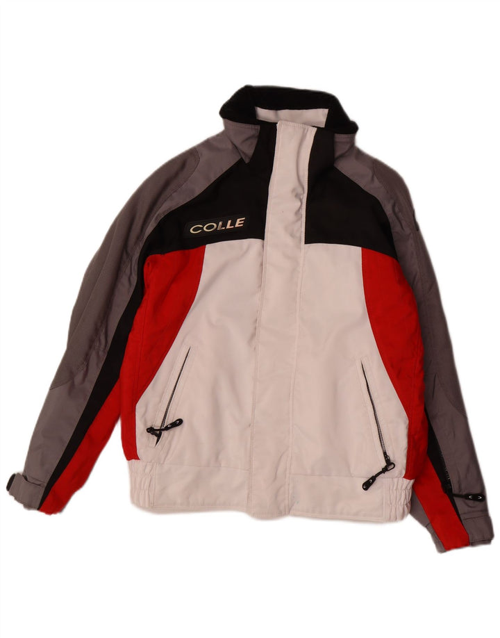 VINTAGE Boys Ski Jacket 11-12 Years Multicoloured Colourblock Polyester