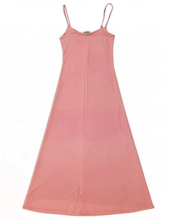 Desigual Womens Sleeveless Maxi Dress UK 10 Small Pink Floral Polyester