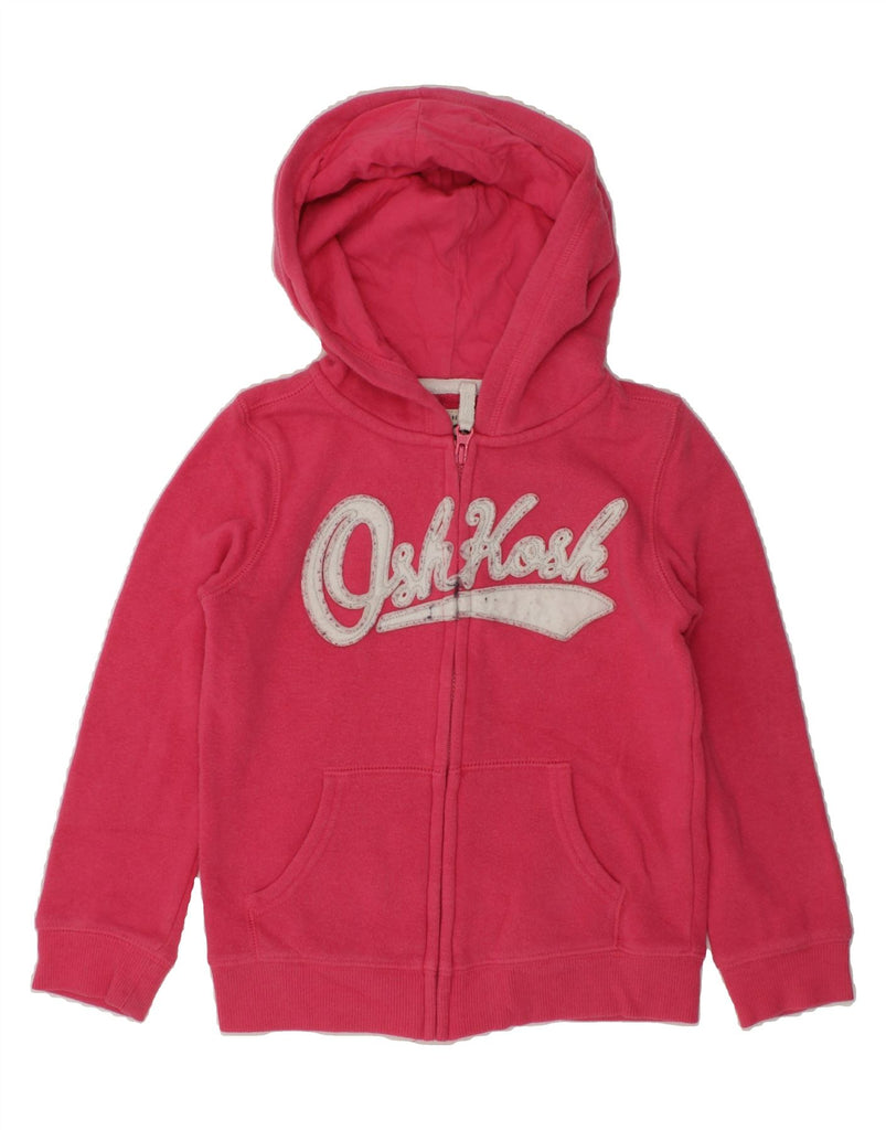 OSH KOSH Girls Graphic Zip Hoodie Sweater 3-4 Years Pink Cotton | Vintage Osh Kosh | Thrift | Second-Hand Osh Kosh | Used Clothing | Messina Hembry 