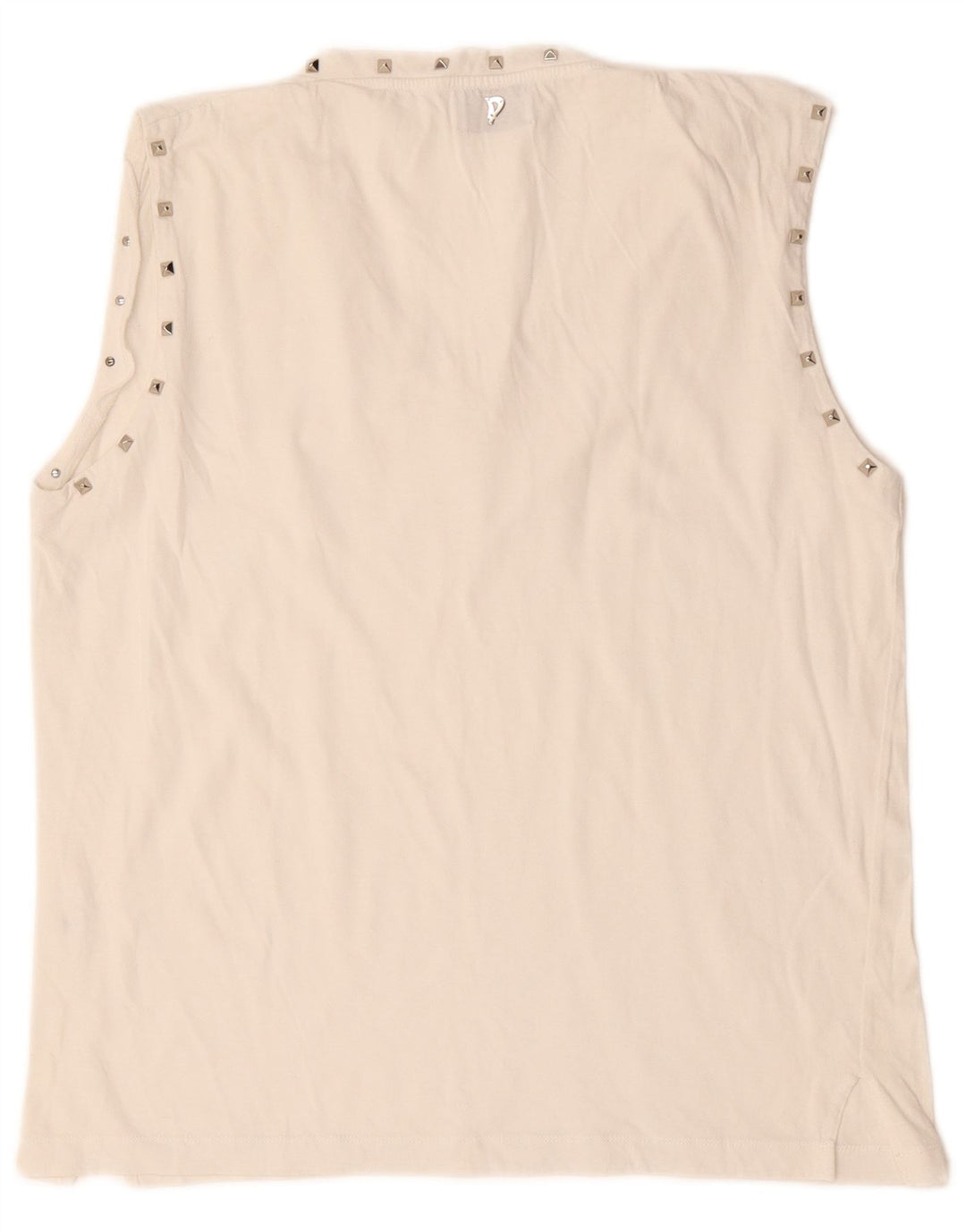 Dondup Womens Sleeveless Blouse Top UK 14 Medium White