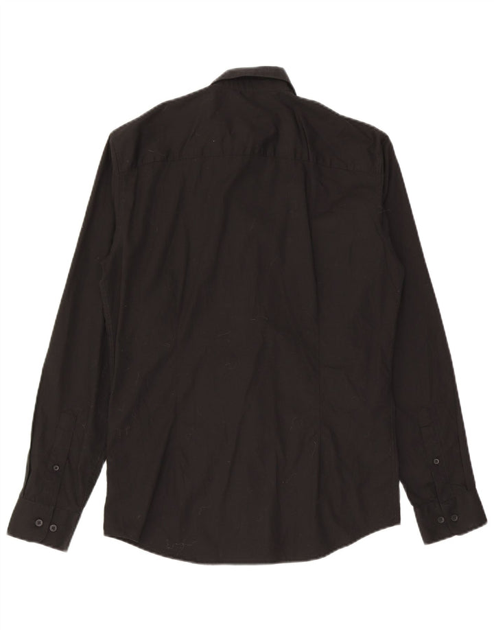 Jack & Jones Mens Shirt Small Black Cotton