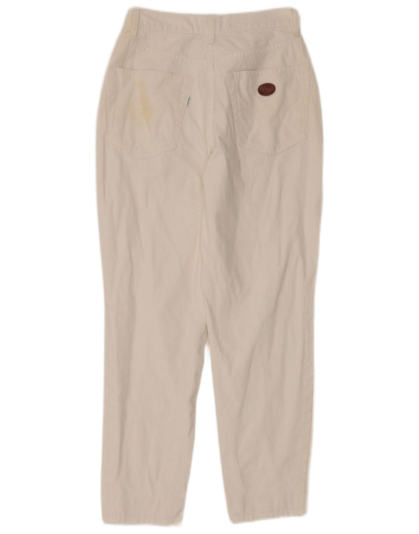 Valentino Womens High Rise Tapered Jeans W31 L26 White Cotton