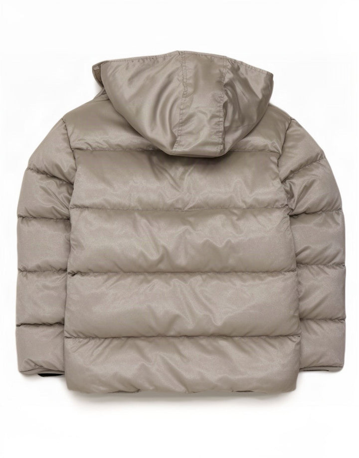 Gap Womens Hooded Oversized Padded Jacket UK 16 Large Silver Polyester