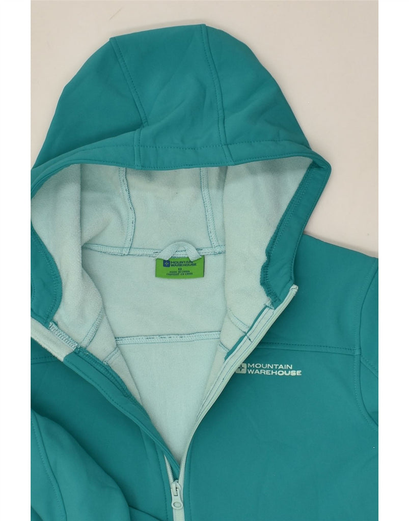 MOUNTAIN WAREHOUSE Boys Zip Hoodie Sweater 12-13 Years Turquoise Polyester | Vintage Mountain Warehouse | Thrift | Second-Hand Mountain Warehouse | Used Clothing | Messina Hembry 