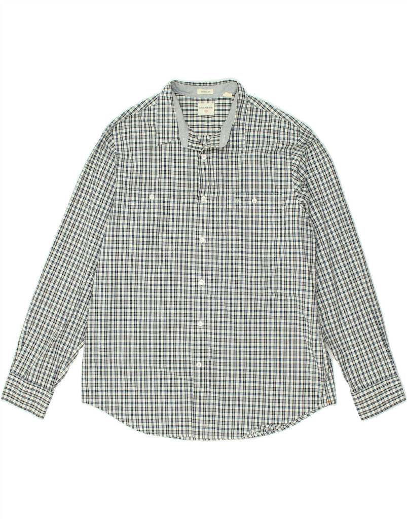 DOCKERS Mens Classic Fit Shirt Large Grey Check Cotton | Vintage Dockers | Thrift | Second-Hand Dockers | Used Clothing | Messina Hembry 