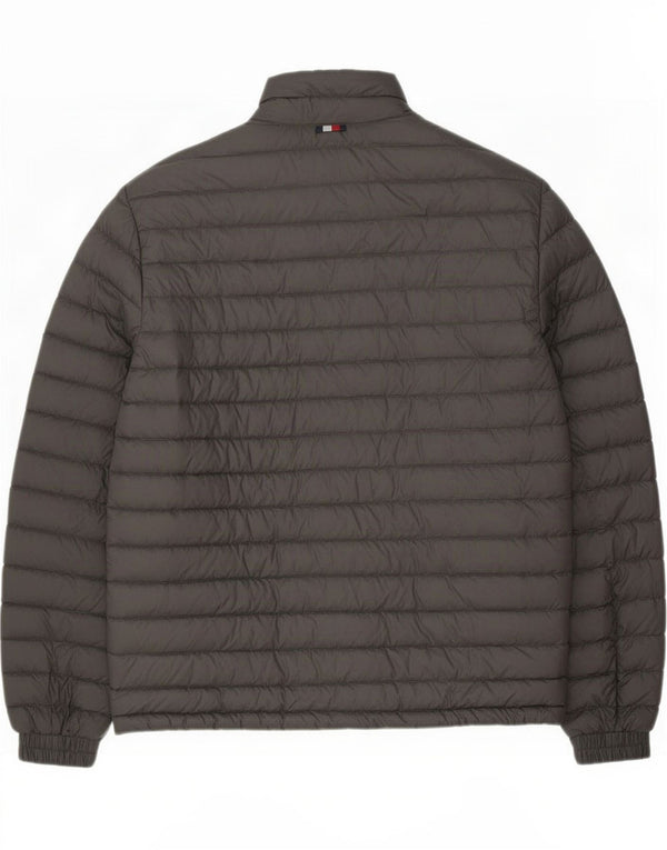 Tommy Hilfiger Mens Padded Jacket UK 38 Medium Grey Polyester