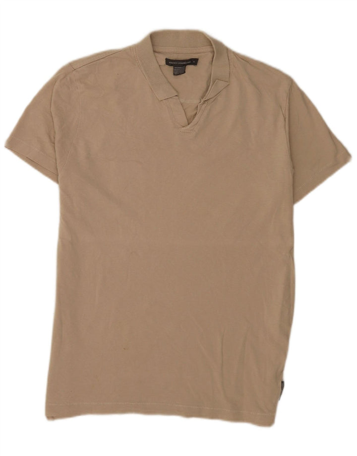 French Connection Mens Polo Shirt XL Beige Cotton