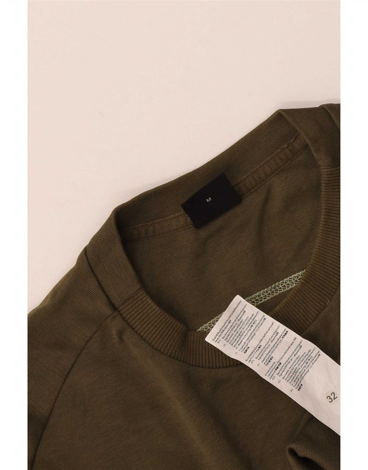 Hugo Boss Mens Graphic Sweatshirt Jumper Medium Khaki Cotton