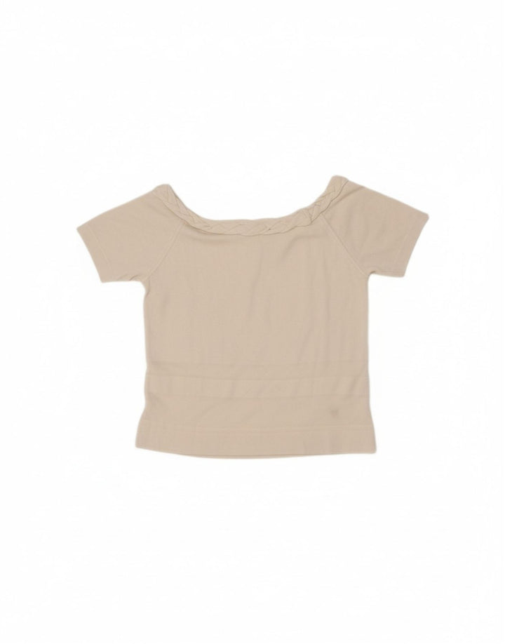 TRUSSARDI Womens Blouse Top UK 12 Medium White