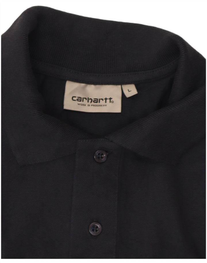Carhartt Mens Polo Shirt Large Navy Blue