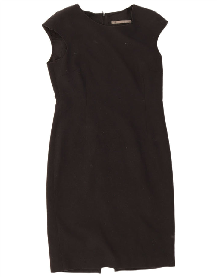Zara Womens Sheath Dress UK 18 XL Black Polyester