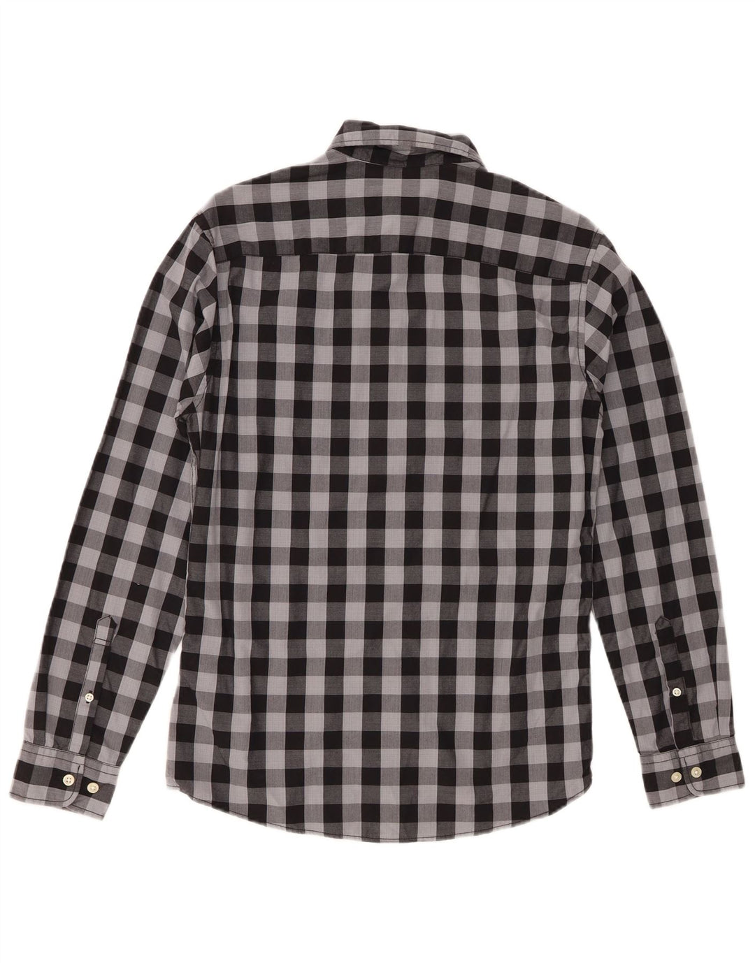 Jack & Jones Mens Shirt XS Grey Gingham Cotton