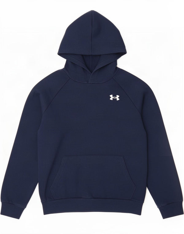 Under Armour Boys Cold Gear Hoodie Jumper 11-12 Years Large Navy Blue