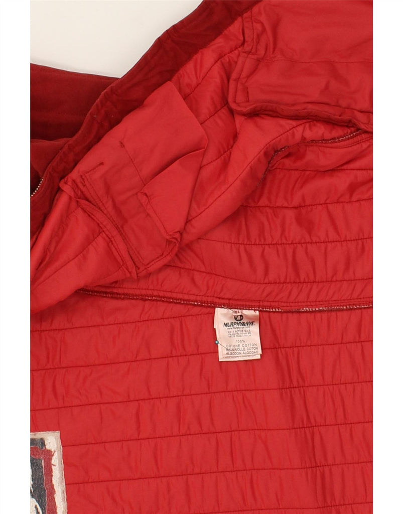 MURPHY & NYE Womens Bomber Jacket UK 18 XL Red Cotton | Vintage Murphy & Nye | Thrift | Second-Hand Murphy & Nye | Used Clothing | Messina Hembry 