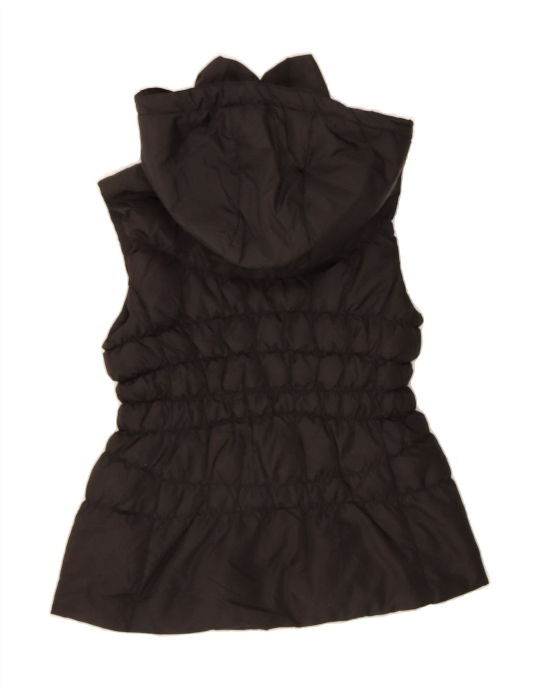 MICHAEL KORS Womens Hooded Padded Gilet UK 10 Small Black Polyester Vintage Michael Kors and Second-Hand Michael Kors from Messina Hembry 