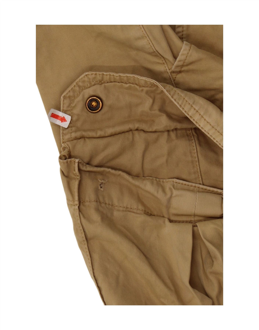 Napapijri Mens Cargo Shorts W34 Large Beige Cotton