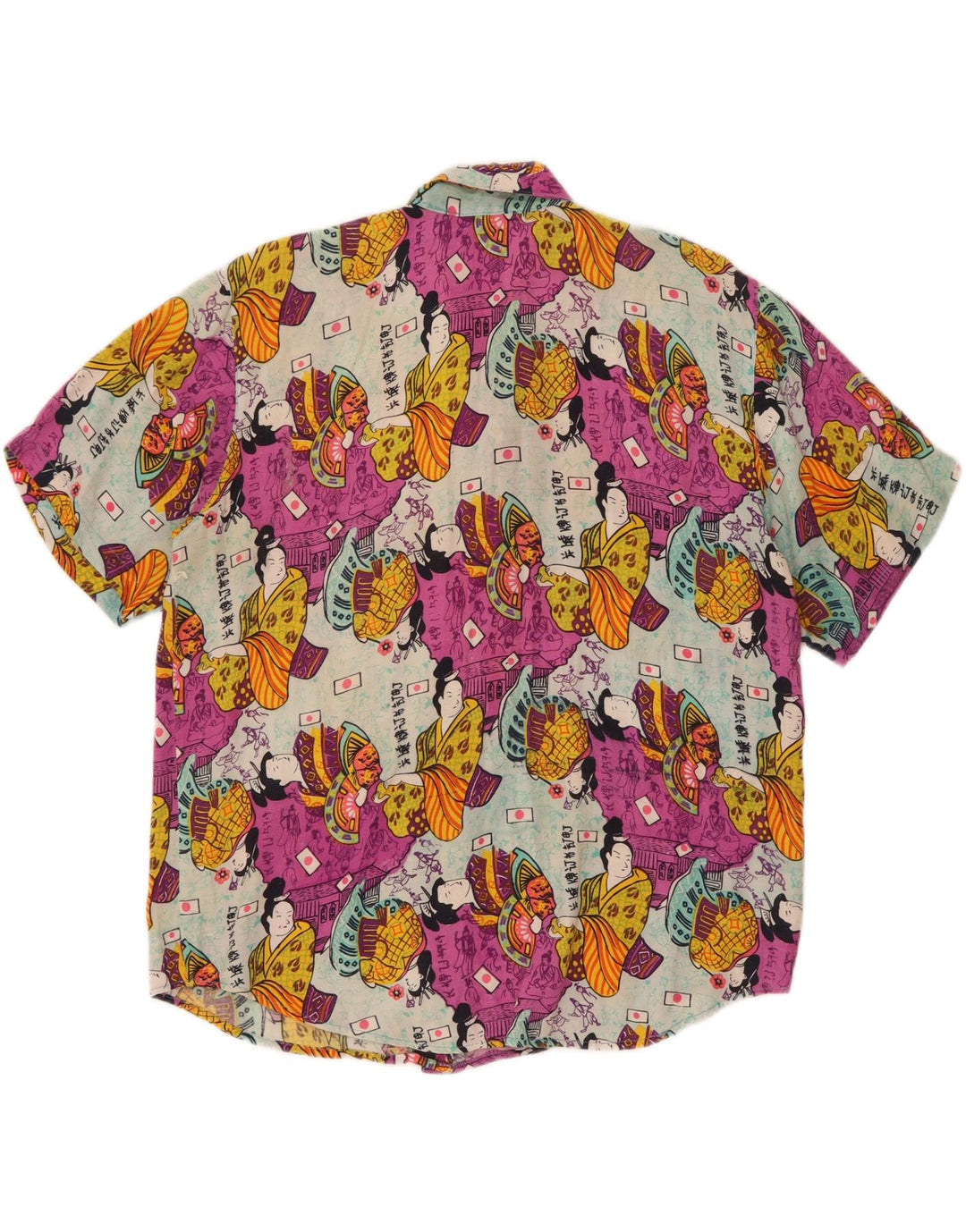 Christian Womens Graphic Short Sleeve Shirt UK 14 Large Multicoloured