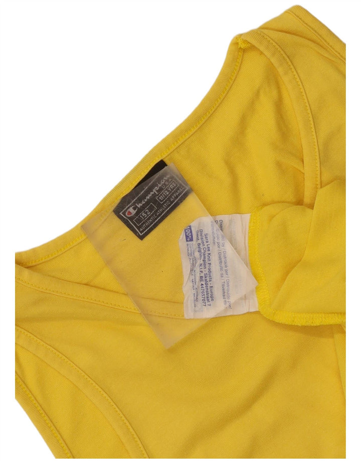 Champion Boys Graphic Vest Top 11-12 Years Yellow Cotton