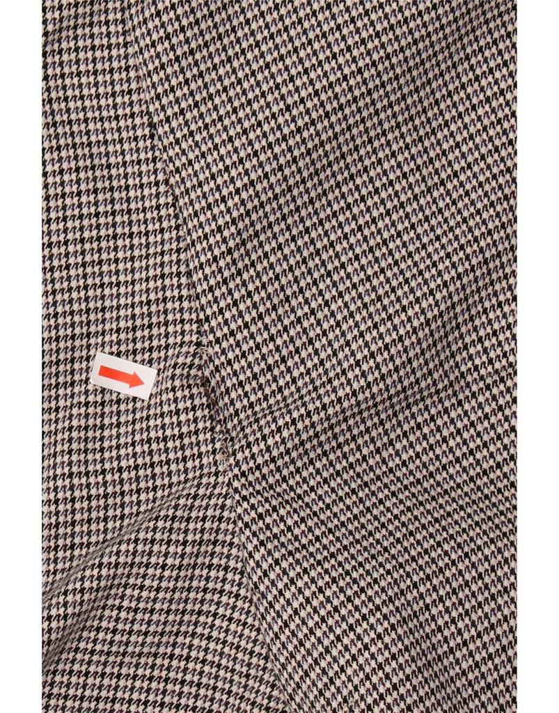 ZARA Womens Slim Cropped Trousers Large W30 L26 Grey Houndstooth Polyester Vintage Zara and Second-Hand Zara from Messina Hembry 