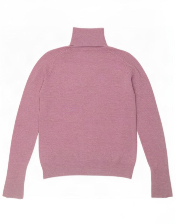 Zara Womens Roll Neck Jumper Sweater UK 10 Small Pink