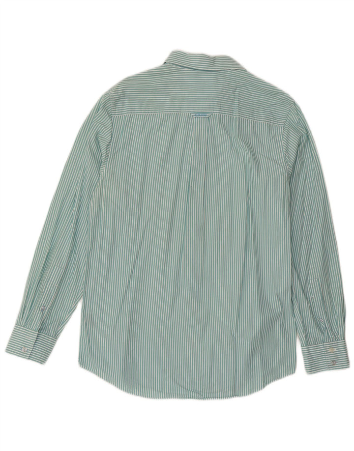 Crew Clothing Mens Classic Fit Shirt Medium Green Striped Cotton