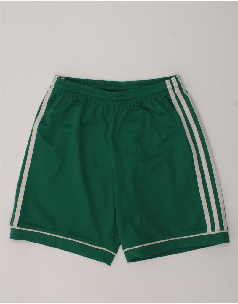 ADIDAS Boys Graphic Sport Shorts 11-12 Years Green Polyester | Vintage Adidas | Thrift | Second-Hand Adidas | Used Clothing | Messina Hembry 