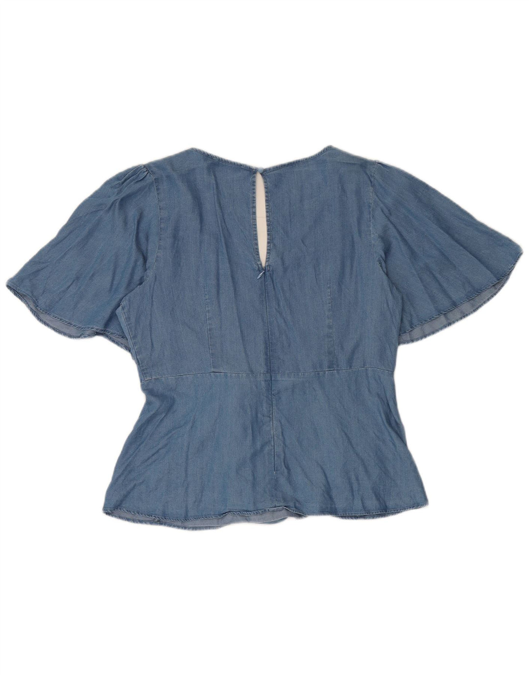 Oasis Womens Blouse Top UK 14 Medium  Blue Lyocell