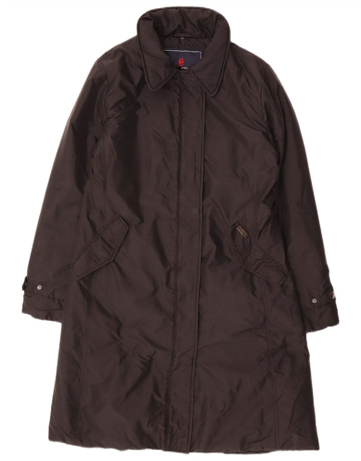 Conte of Florence Womens Overcoat IT 42 Medium Black Nylon