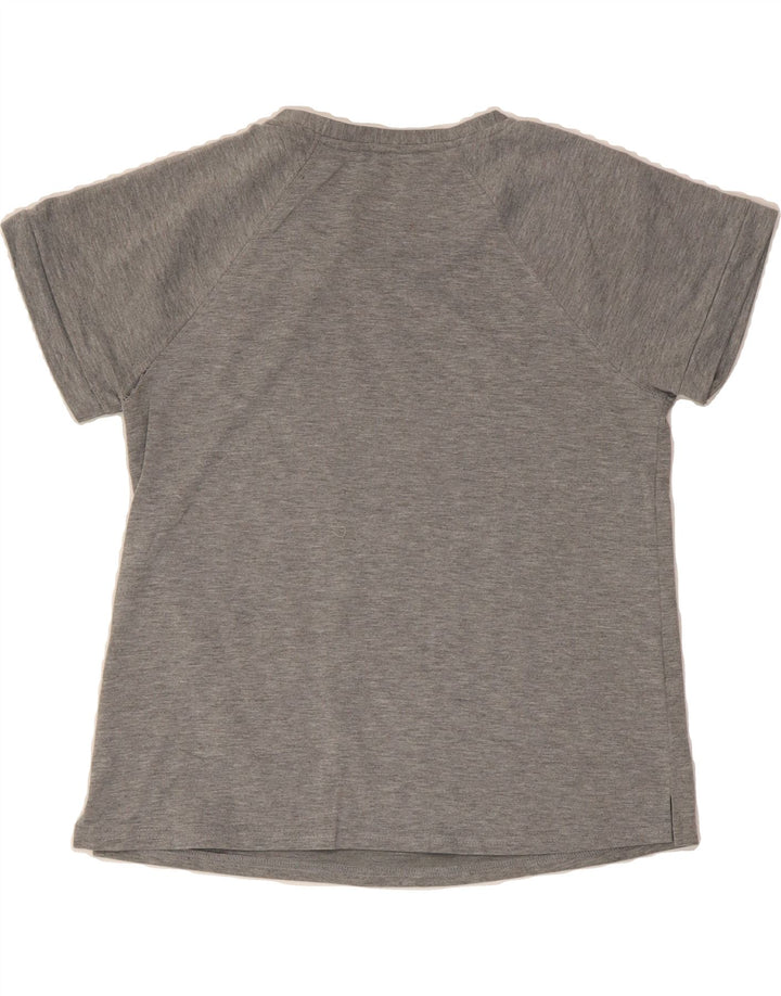 IZOD Womens Graphic T-Shirt Top UK 10 Small Grey Polyester Vintage Izod and Second-Hand Izod from Messina Hembry 