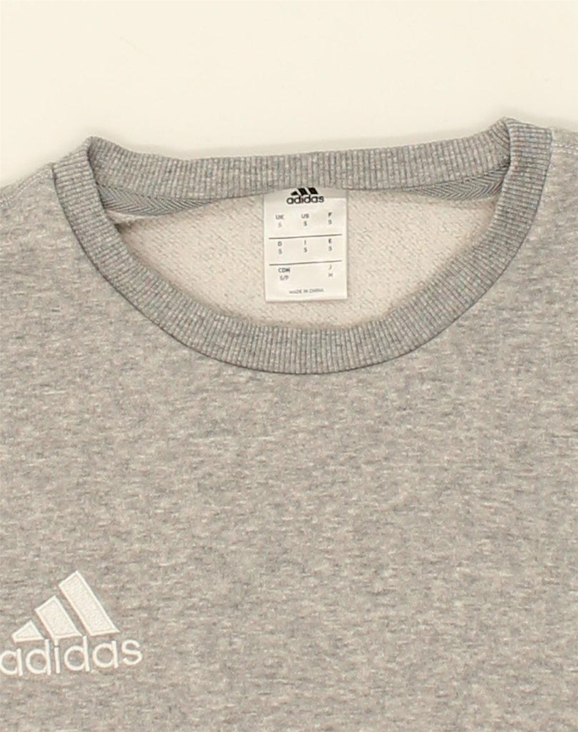 ADIDAS Mens Sweatshirt Jumper Small Grey Cotton | Vintage Adidas | Thrift | Second-Hand Adidas | Used Clothing | Messina Hembry 