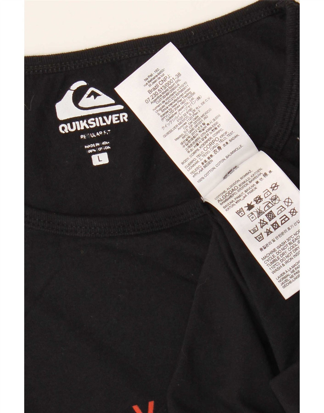 Quiksilver Mens Graphic Vest Top Large Black Cotton